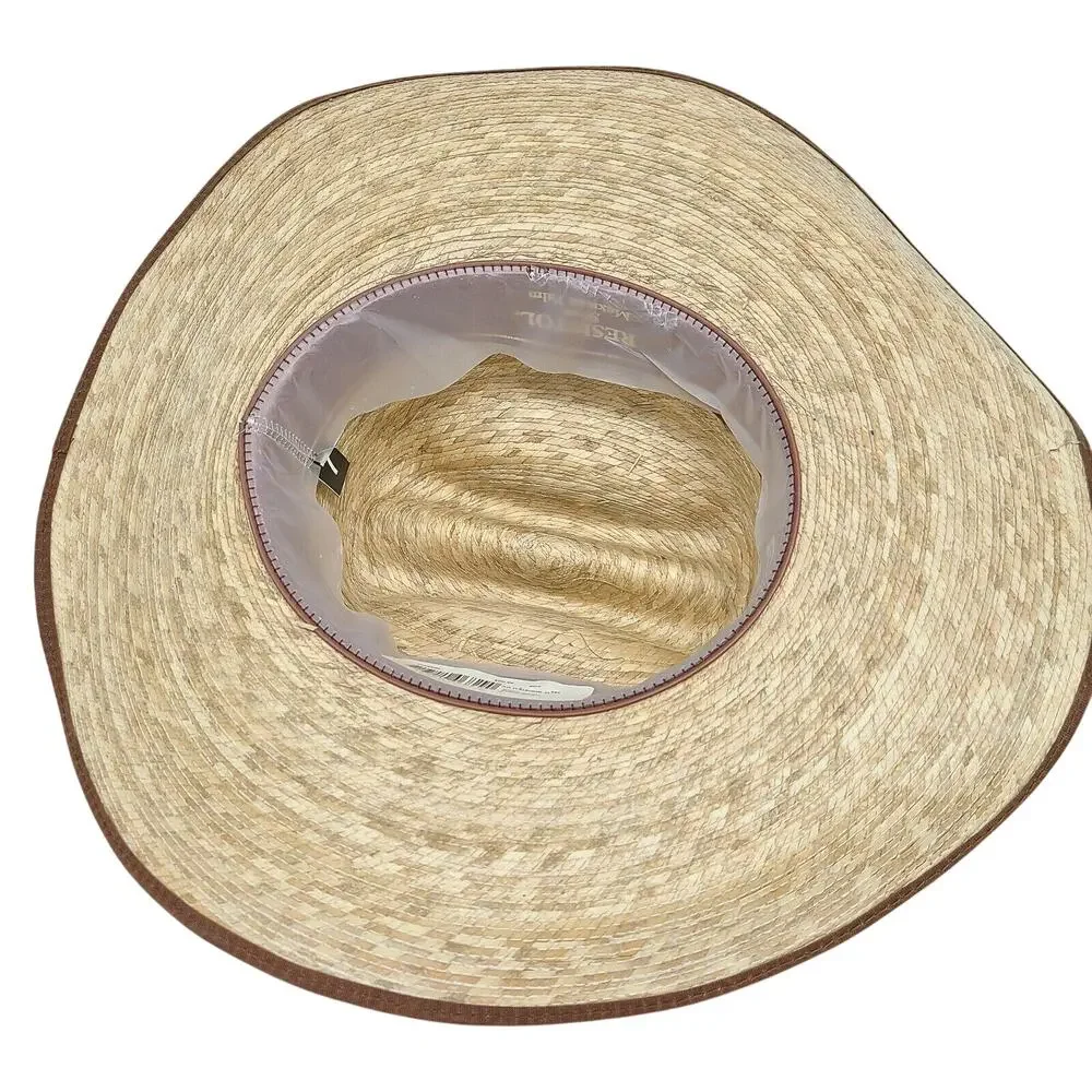 Mint Mens Resistol Genuine Mexican Palm Leaf Cowboy Straw Hat 7